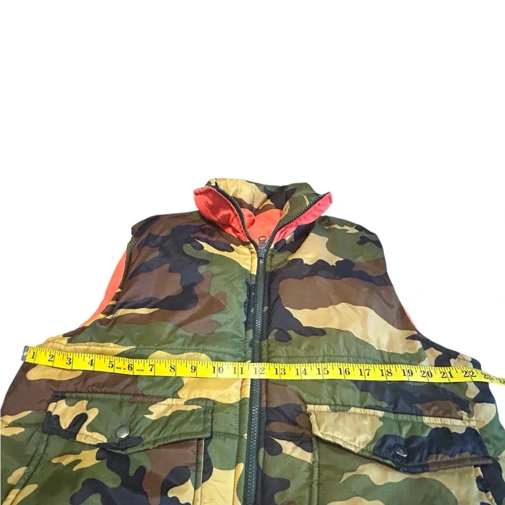 Vintage Winchester Reversible Camo Blaze Orange Vest Mens M Hunting - Picture 5 of 14